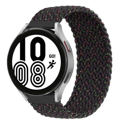 Braided Solo Loop Watch Band For Samsung - Starlight Black