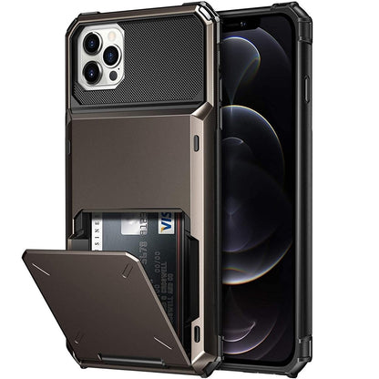 Shockproof Wallet Phone Case - Black