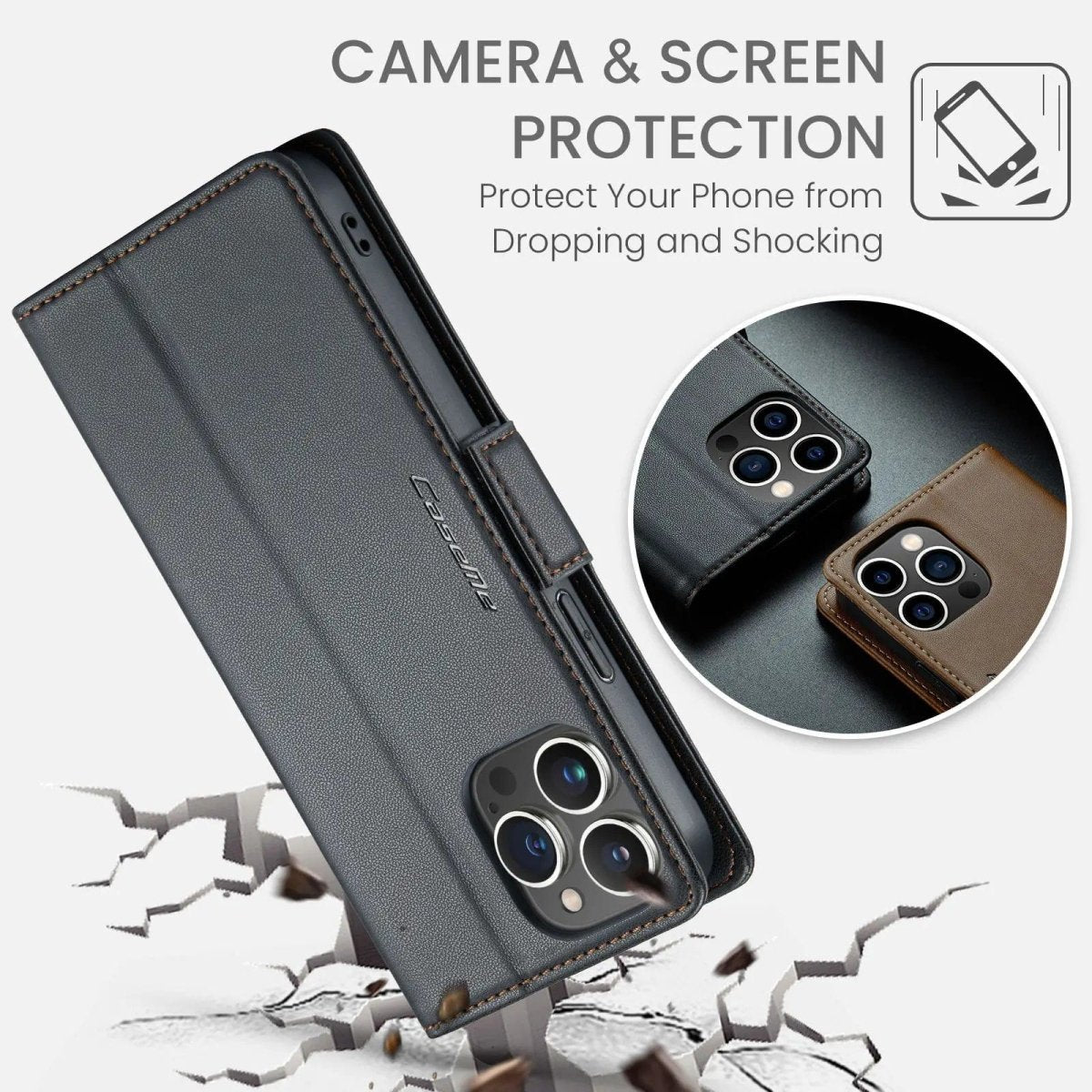 RFID Leather Card Holder Phone Case
