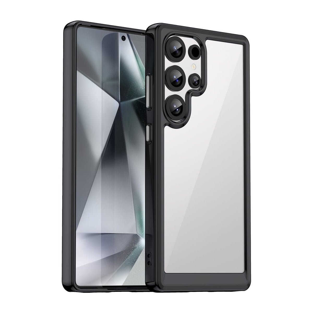 Clear Shockproof Case For Samsung Galaxy - Black