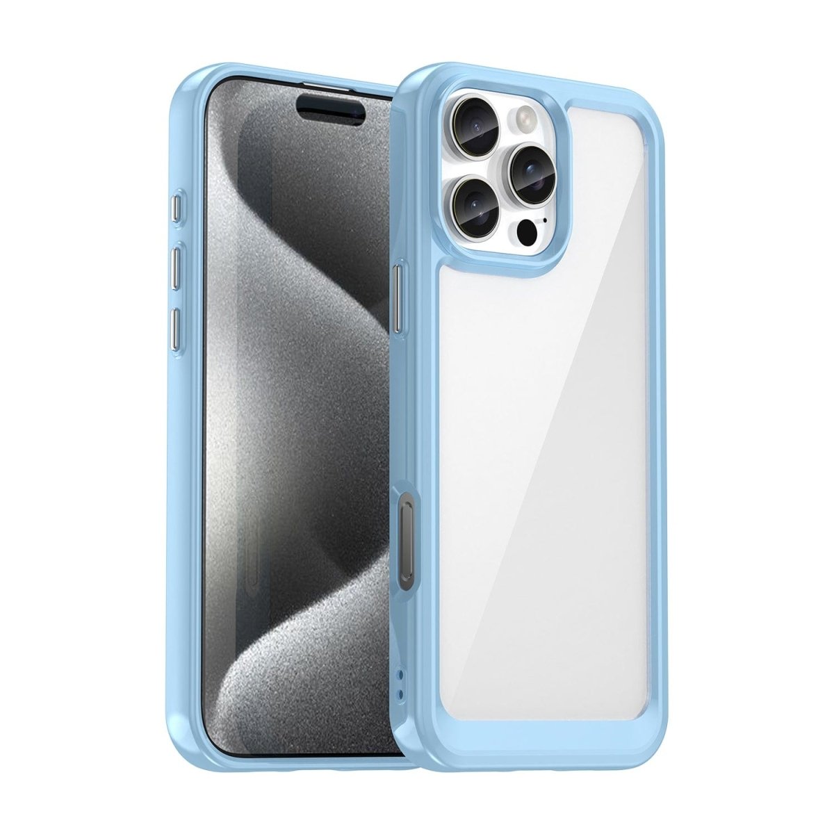Clear Shockproof Phone Case - Blue
