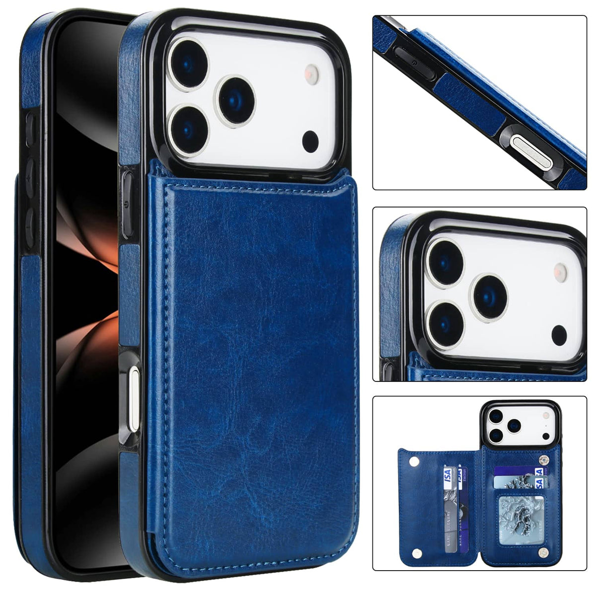 Flip Leather Phone Wallet Case