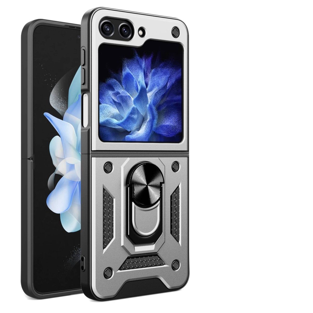 Magnetic Shockproof Case For Samsung Z FLIP - Silver