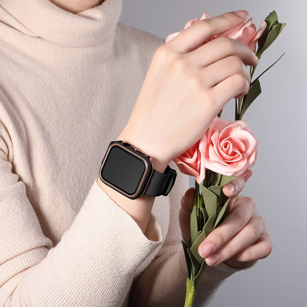 2 Tone Tempered Glass Protective Watch Case