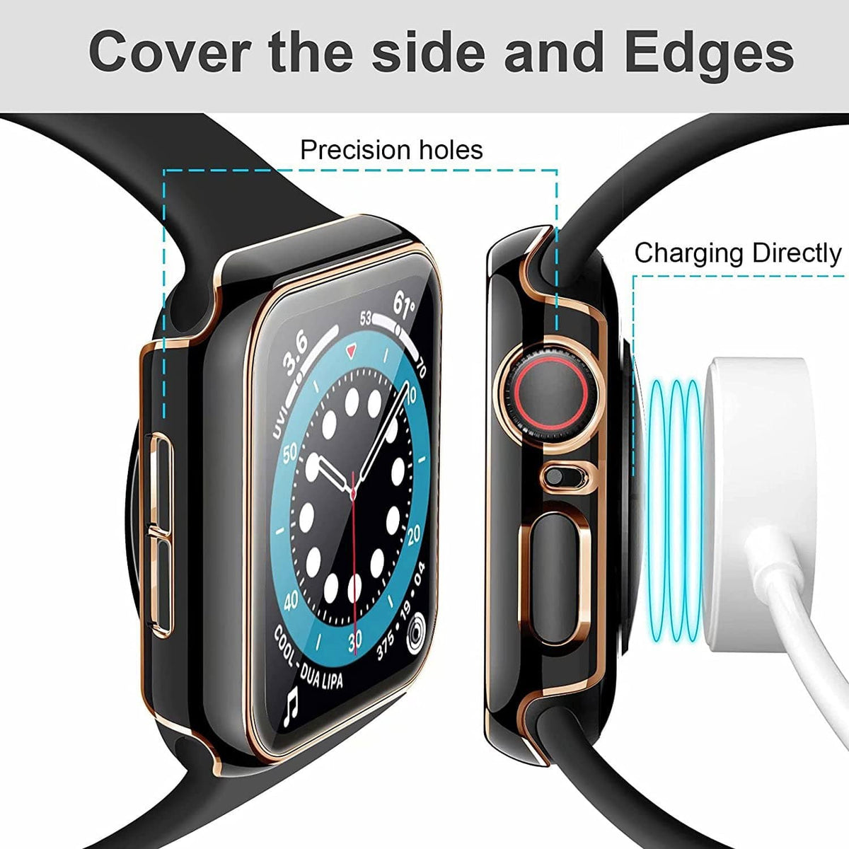 2 Tone Tempered Glass Protective Watch Case