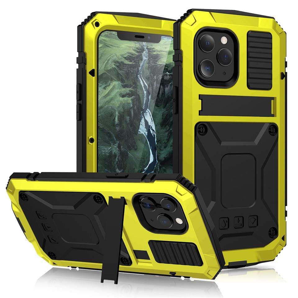 Rugged Heavy Duty Phone Case with Kickstand - Yellow
