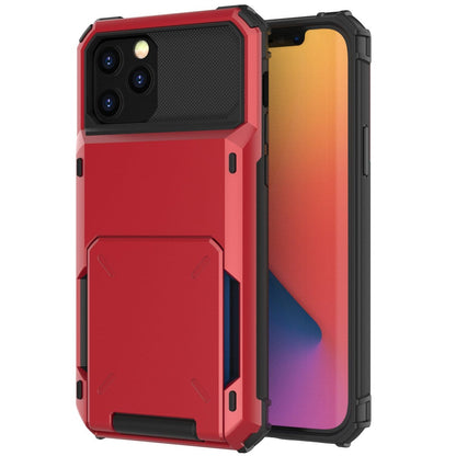 Shockproof Wallet Phone Case - Red