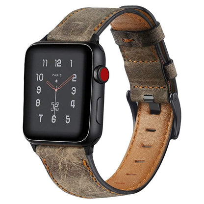 Cowhide Leather Watch Band - Coffee Brown