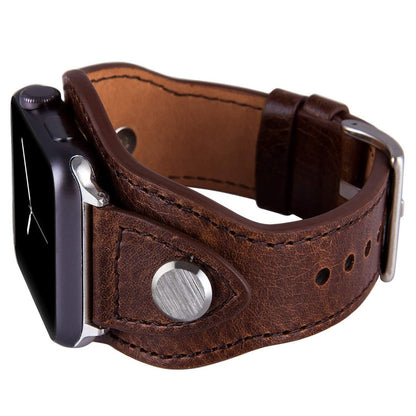 Leather Cuff Watch Band