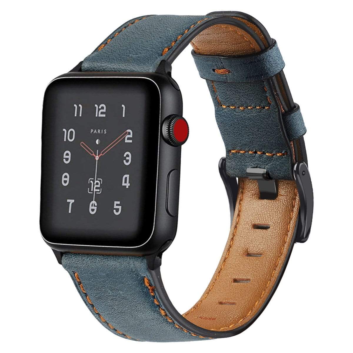 Cowhide Leather Watch Band - Blue