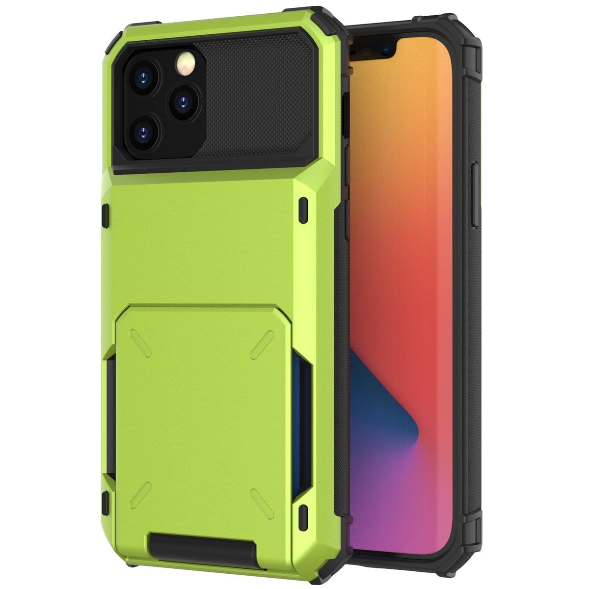 Shockproof Wallet Phone Case - Green