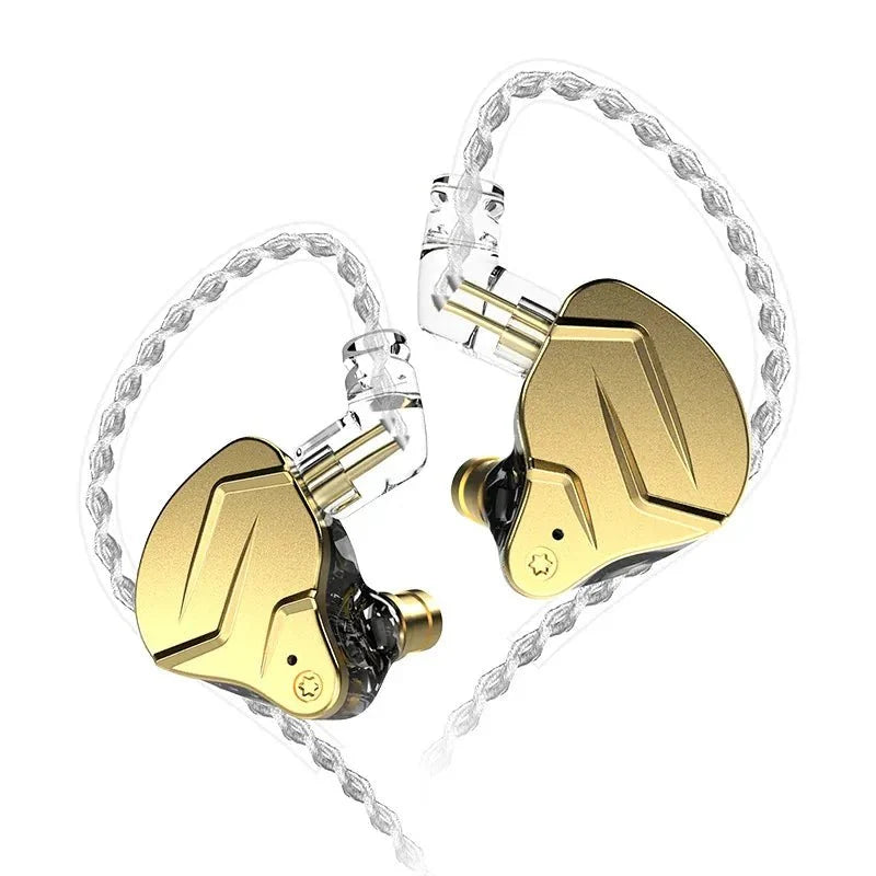 Metal Wired Earbud Headphones - Gold