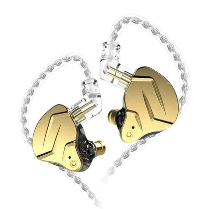 Metal Wired Earbud Headphones - Gold