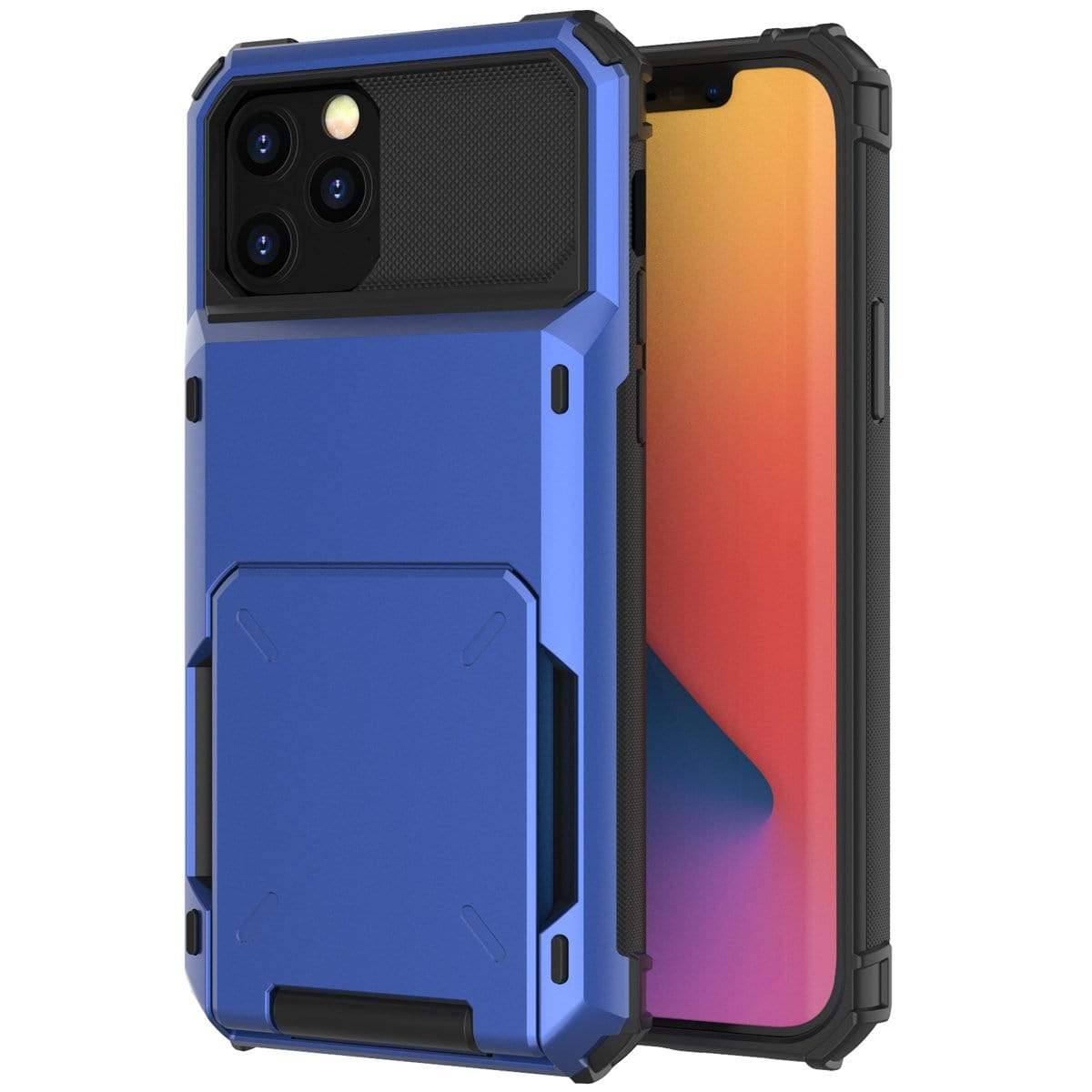 Shockproof Wallet Phone Case - Blue