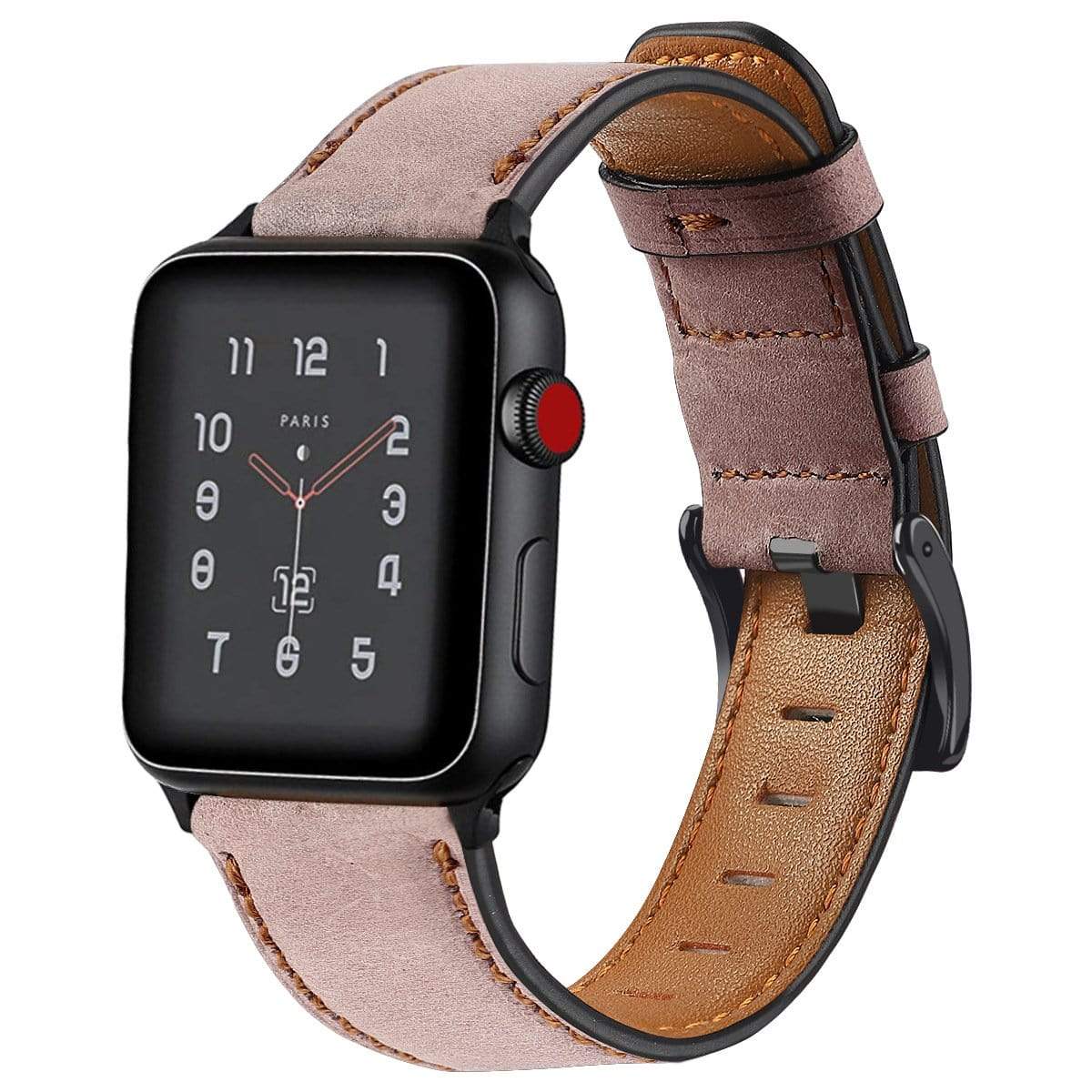 Cowhide Leather Watch Band - Pink