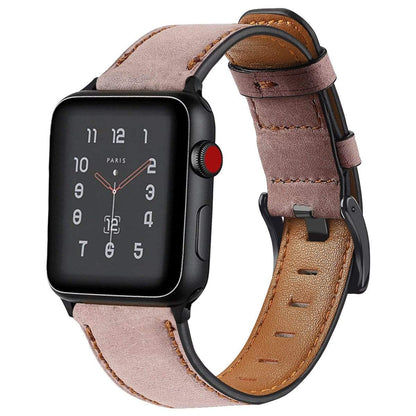 Cowhide Leather Watch Band - Pink