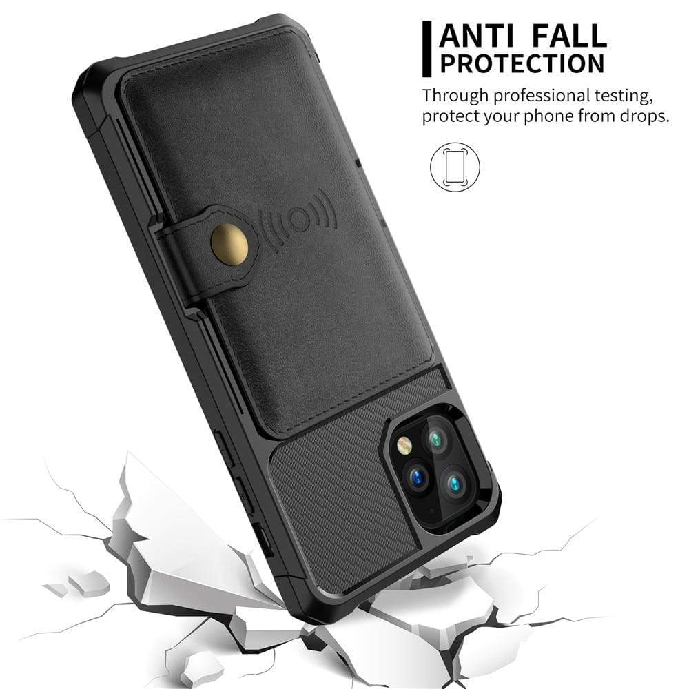Magnetic Leather Phone Wallet Case