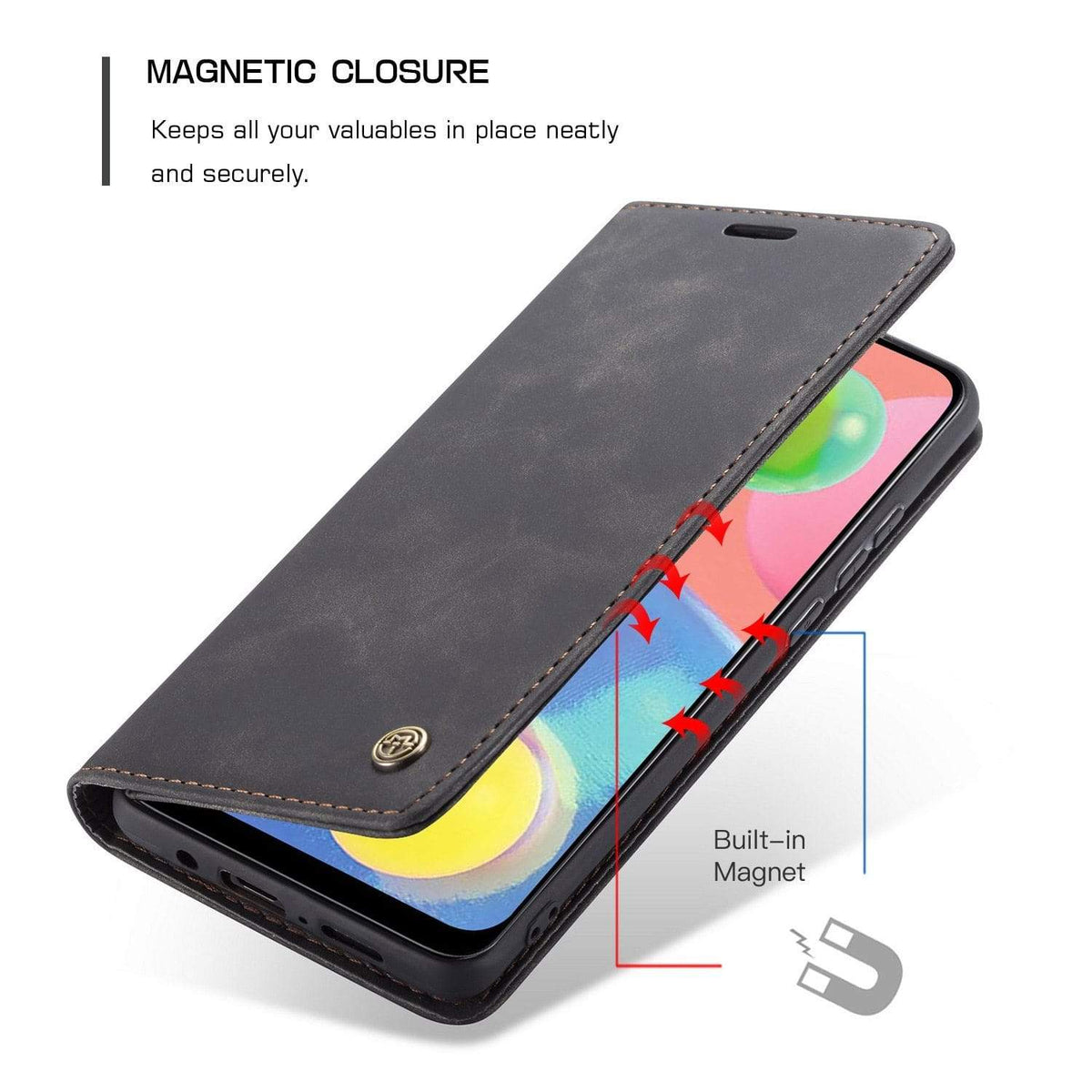 Slim Magnetic Leather Case For Samsung Galaxy
