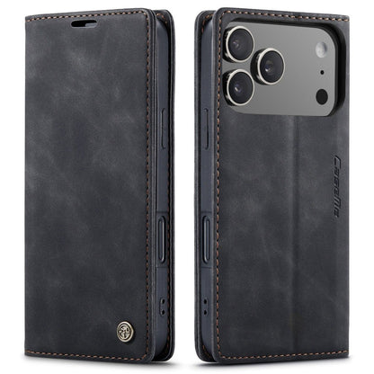 Leather Phone Wallet Case - Black