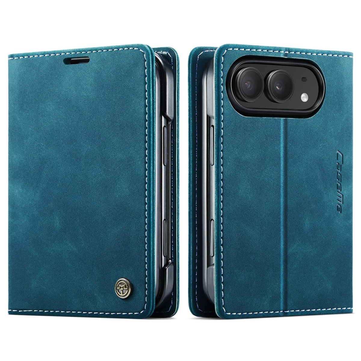 Leather Phone Wallet Case - Blue