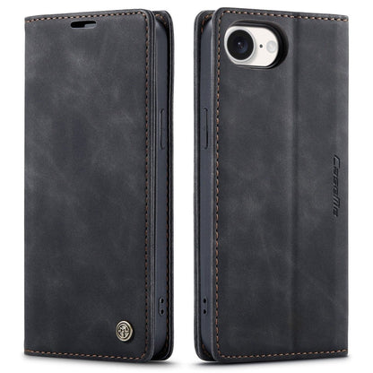 Leather Phone Wallet Case - Black
