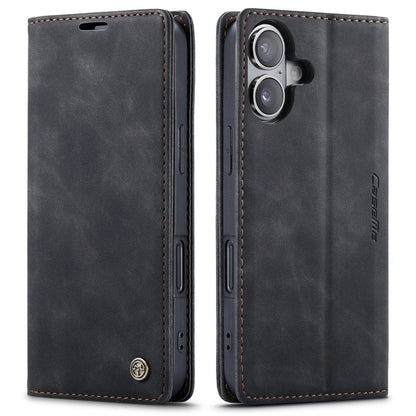 Leather Phone Wallet Case - Black