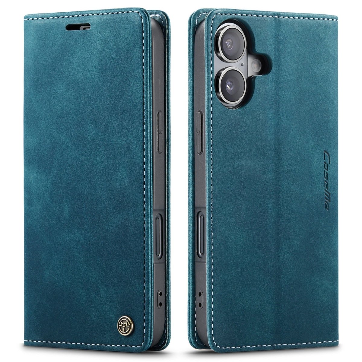 Leather Phone Wallet Case - Blue