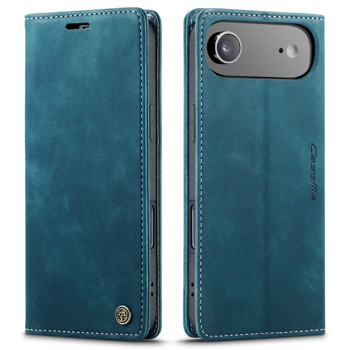 Leather Phone Wallet Case - Blue