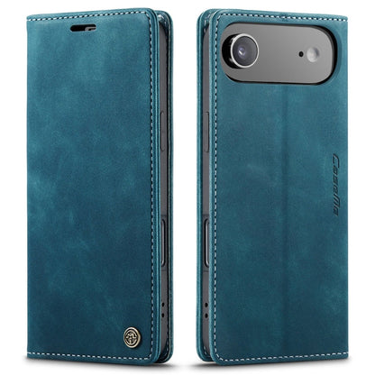 Leather Phone Wallet Case - Blue