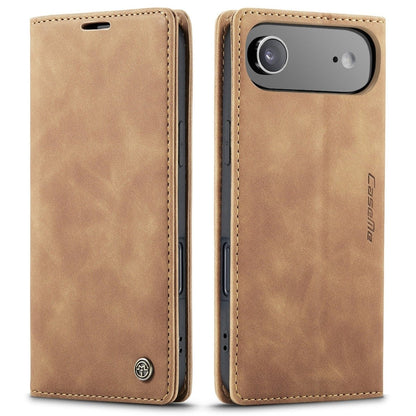 Leather Phone Wallet Case - Brown