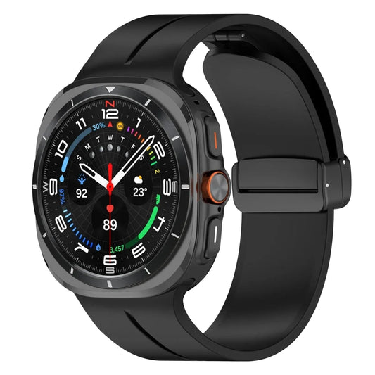 Magnetic Silicone Sports Watch Band For Samsung Watch 7 Ultra