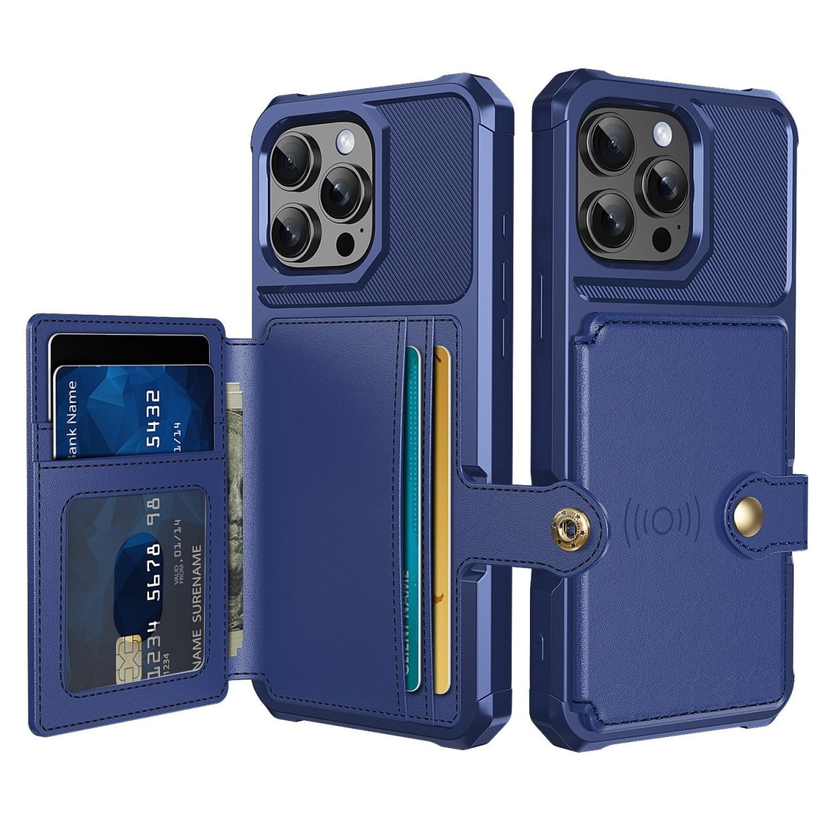Magnetic Leather Phone Wallet Case