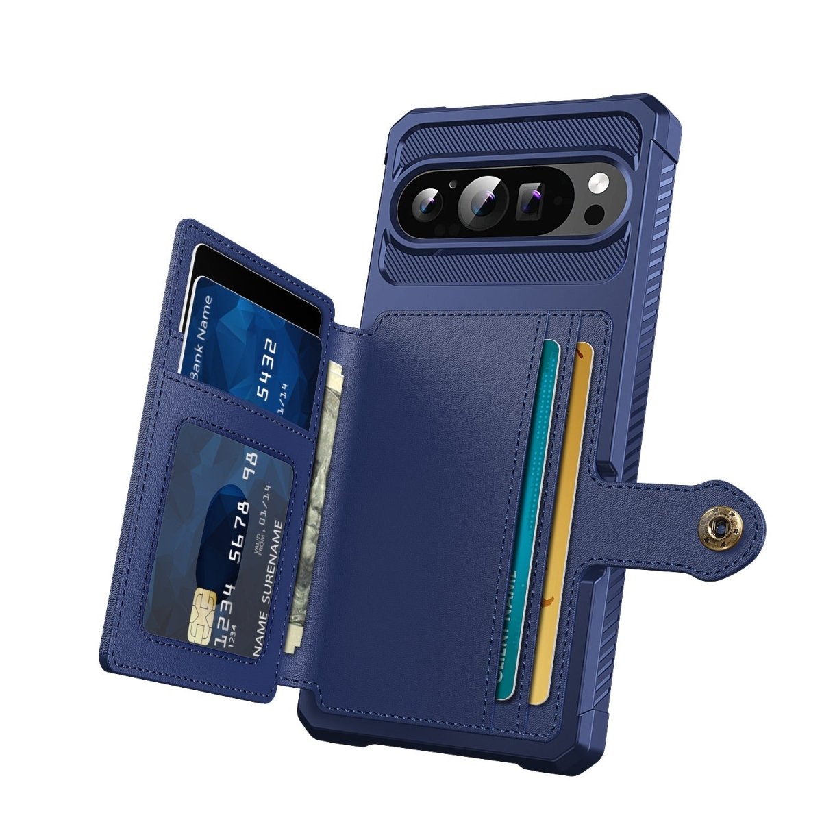 Magnetic Leather Wallet Case For Google Pixel