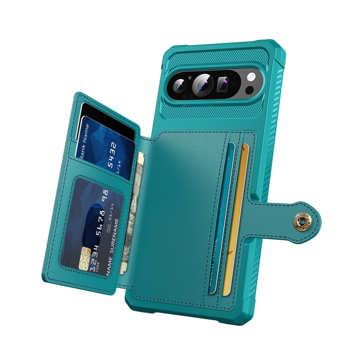 Magnetic Leather Wallet Case For Google Pixel