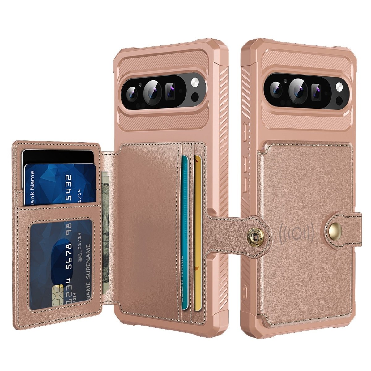 Magnetic Leather Wallet Case For Google Pixel