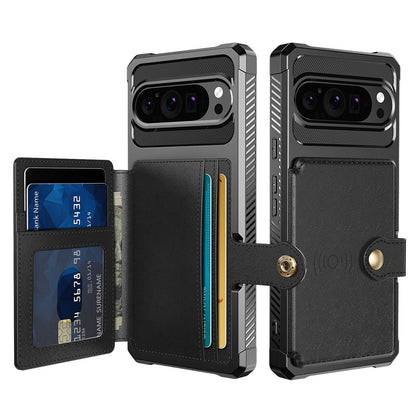 Magnetic Leather Wallet Case For Google Pixel