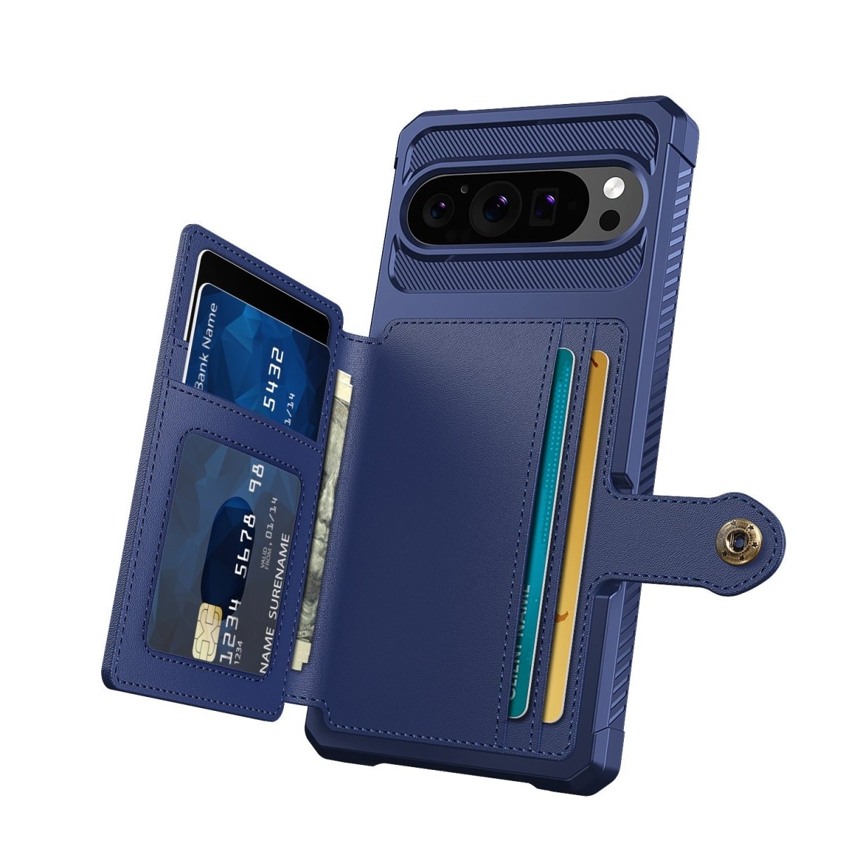 Magnetic Leather Wallet Case For Google Pixel