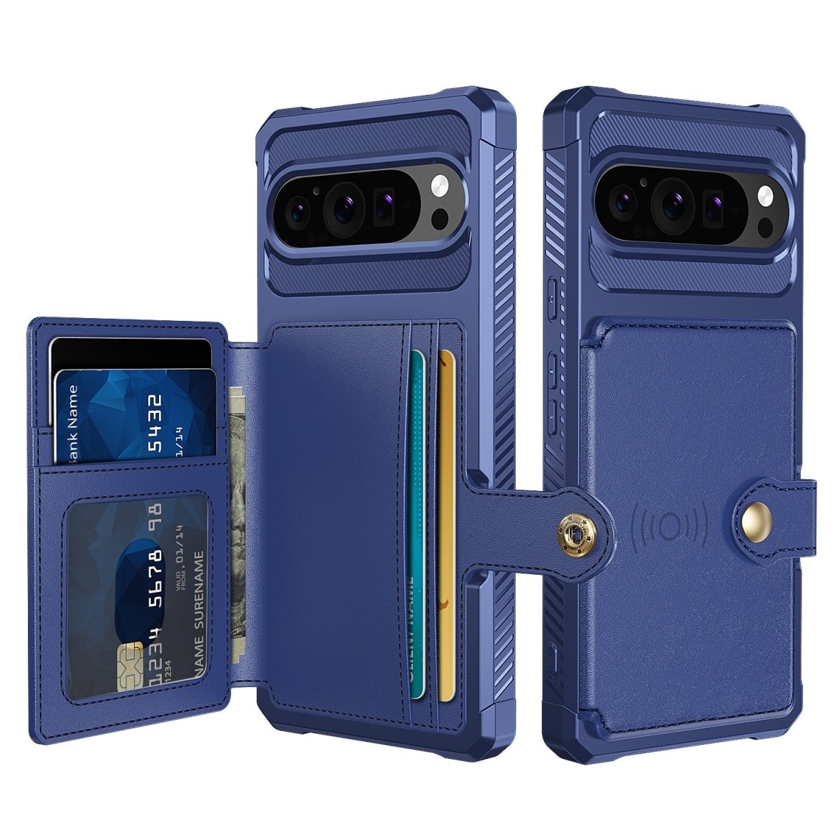 Magnetic Leather Wallet Case For Google Pixel