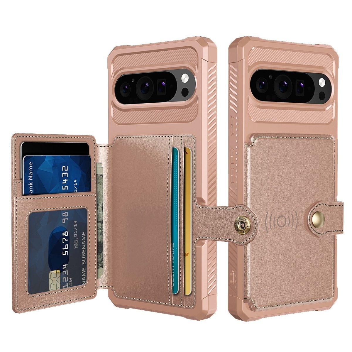 Magnetic Leather Wallet Case For Google Pixel