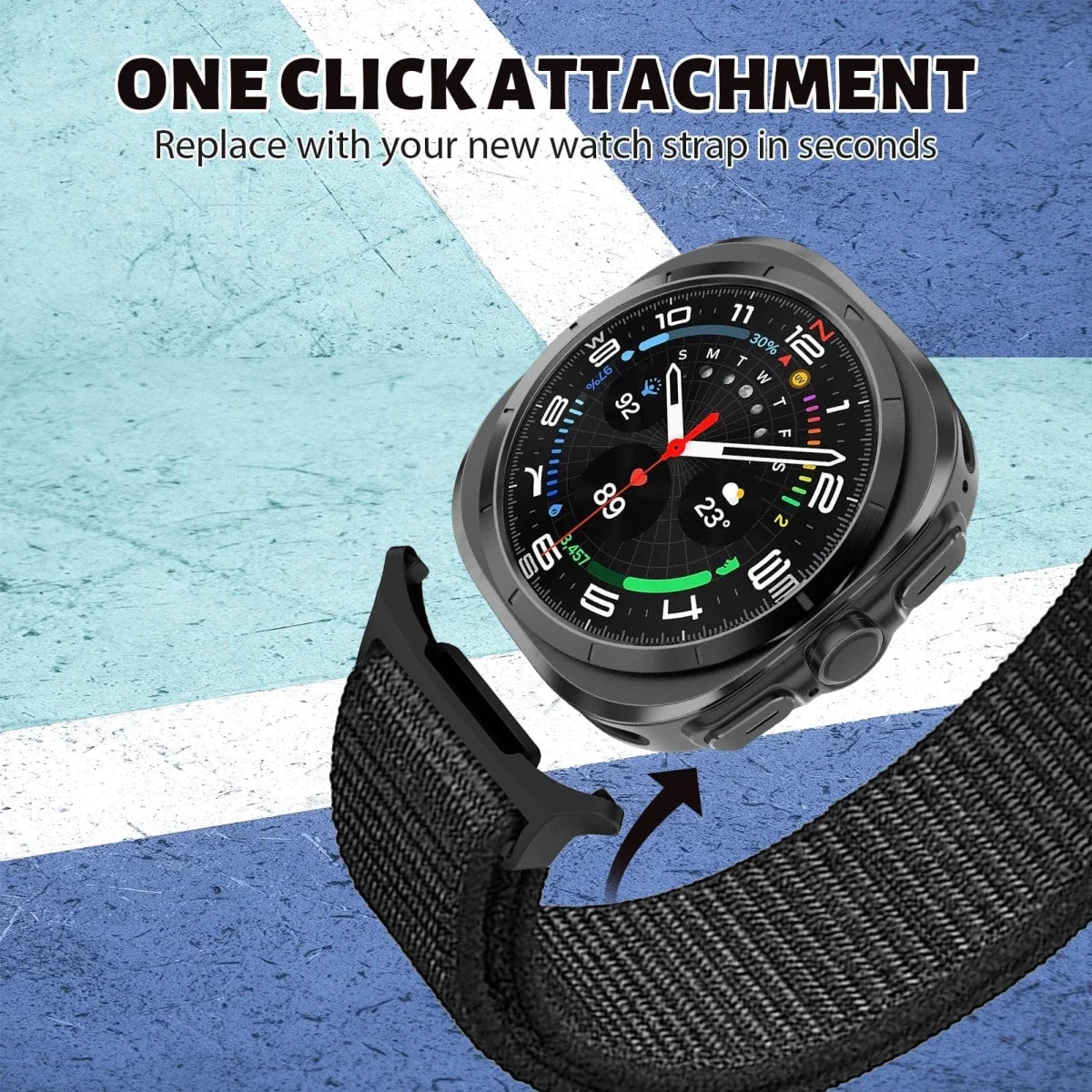 Nylon Sports Watch Band For Samsung Watch 7 Ultra