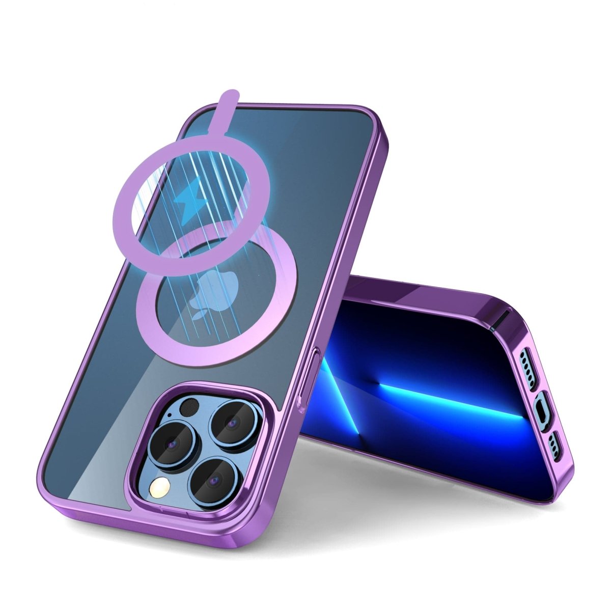 Chrome Plated Magnetic Phone Case - Purple