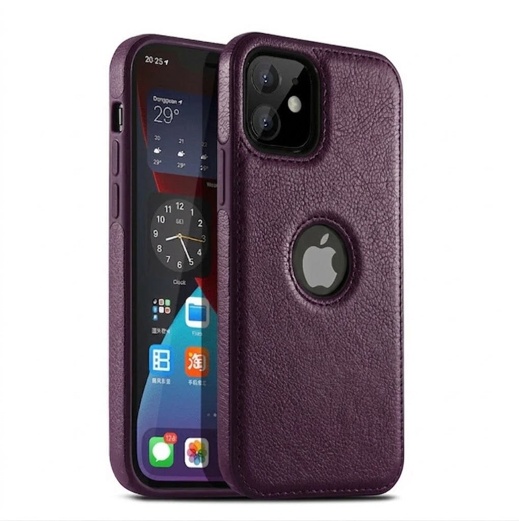 Slim Leather Phone Case - Purple