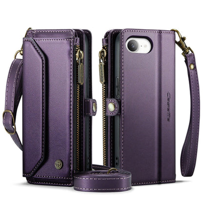 RFID Crossbody Leather Wallet Phone Case - Purple