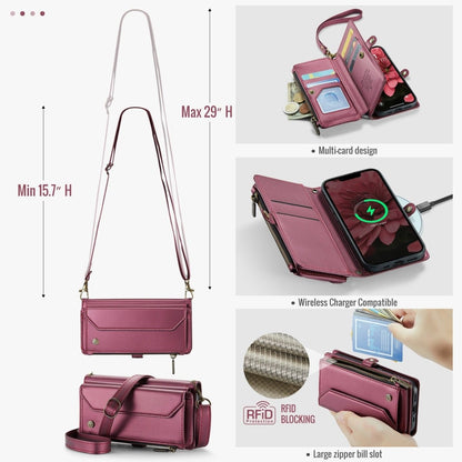 RFID Crossbody Leather Wallet Phone Case