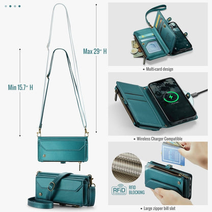 RFID Crossbody Leather Wallet Phone Case