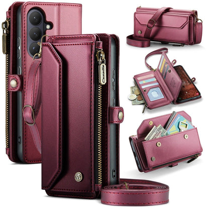 RFID Crossbody Leather Wallet Case For Samsung Galaxy