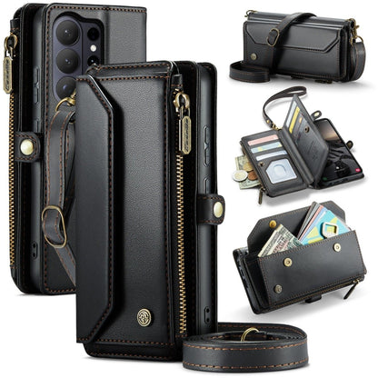 RFID Crossbody Leather Wallet Case For Samsung Galaxy