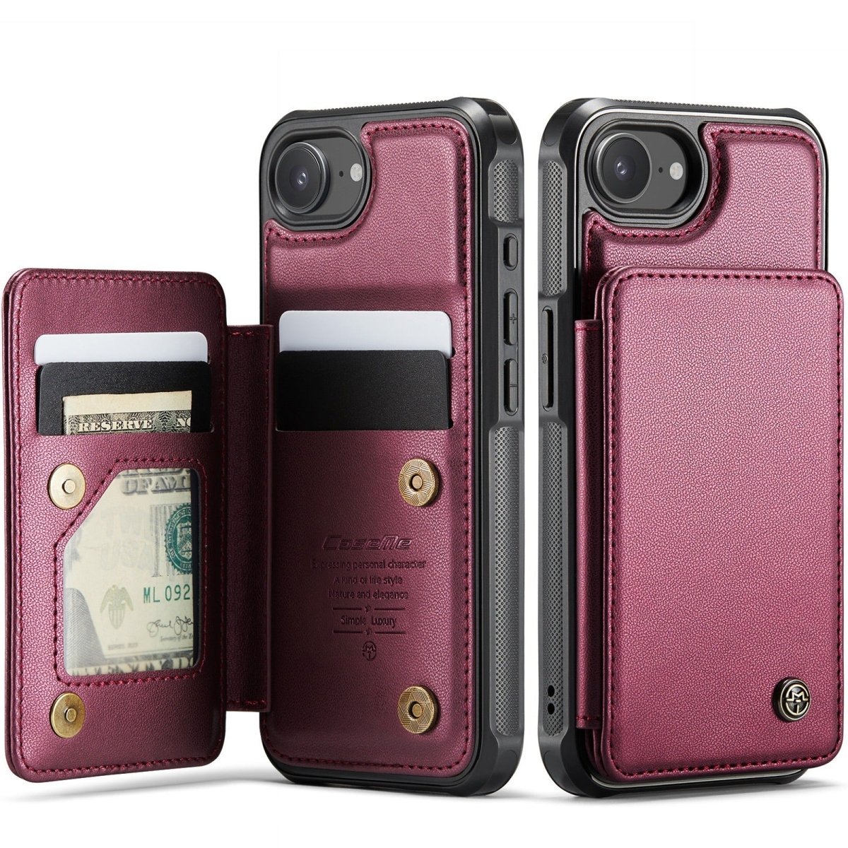 RFID Flip Leather Wallet Phone Case