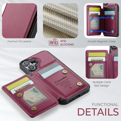 RFID Flip Leather Wallet Phone Case