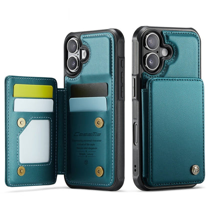 RFID Flip Leather Wallet Phone Case - Teal